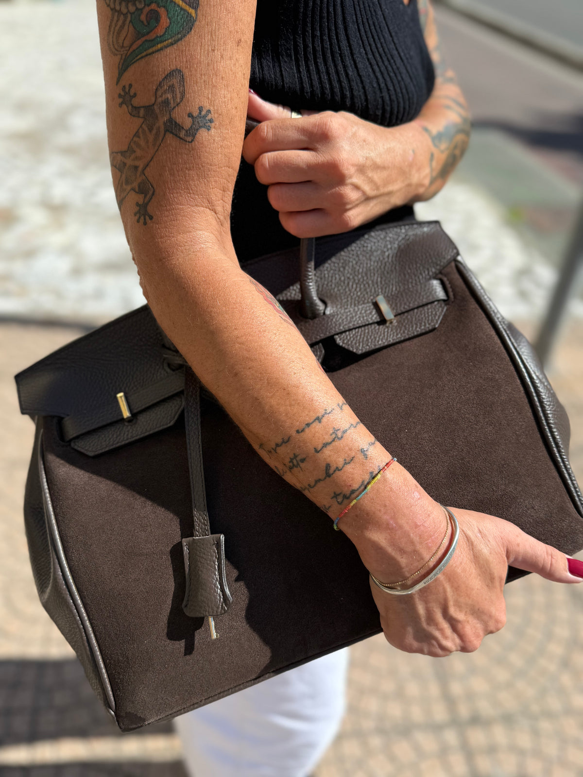 Sara Bag suede 35 cm