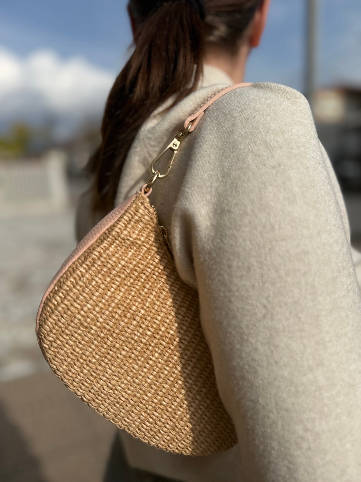 Mini Hobo in rafia