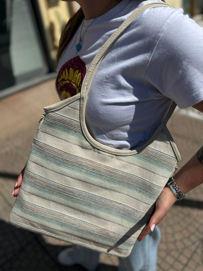 Tote slim in canvas