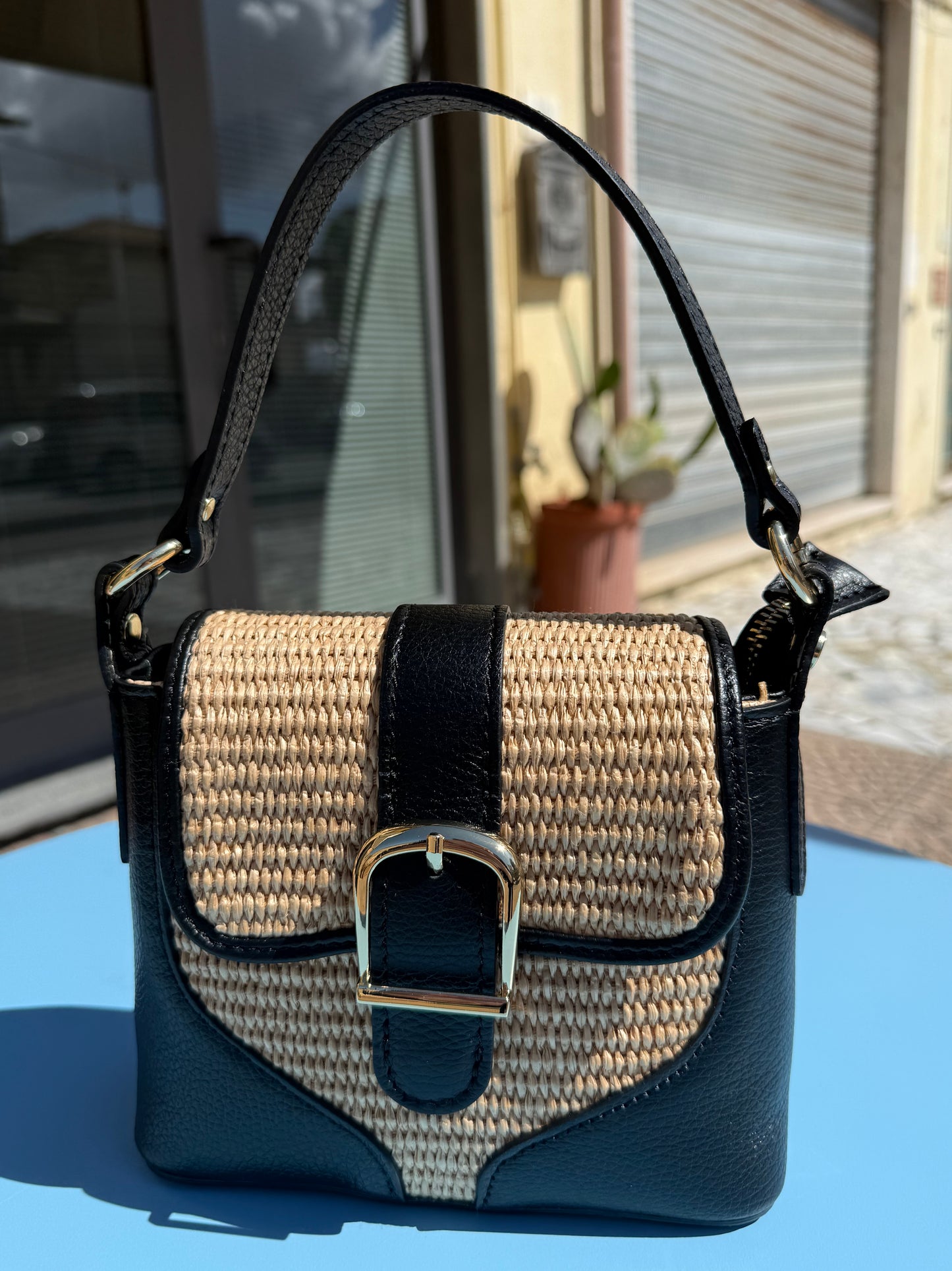 Mini Bag in rafia