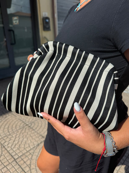 Pochette bag a righe