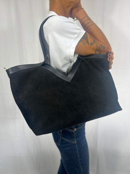 V Bag Suede