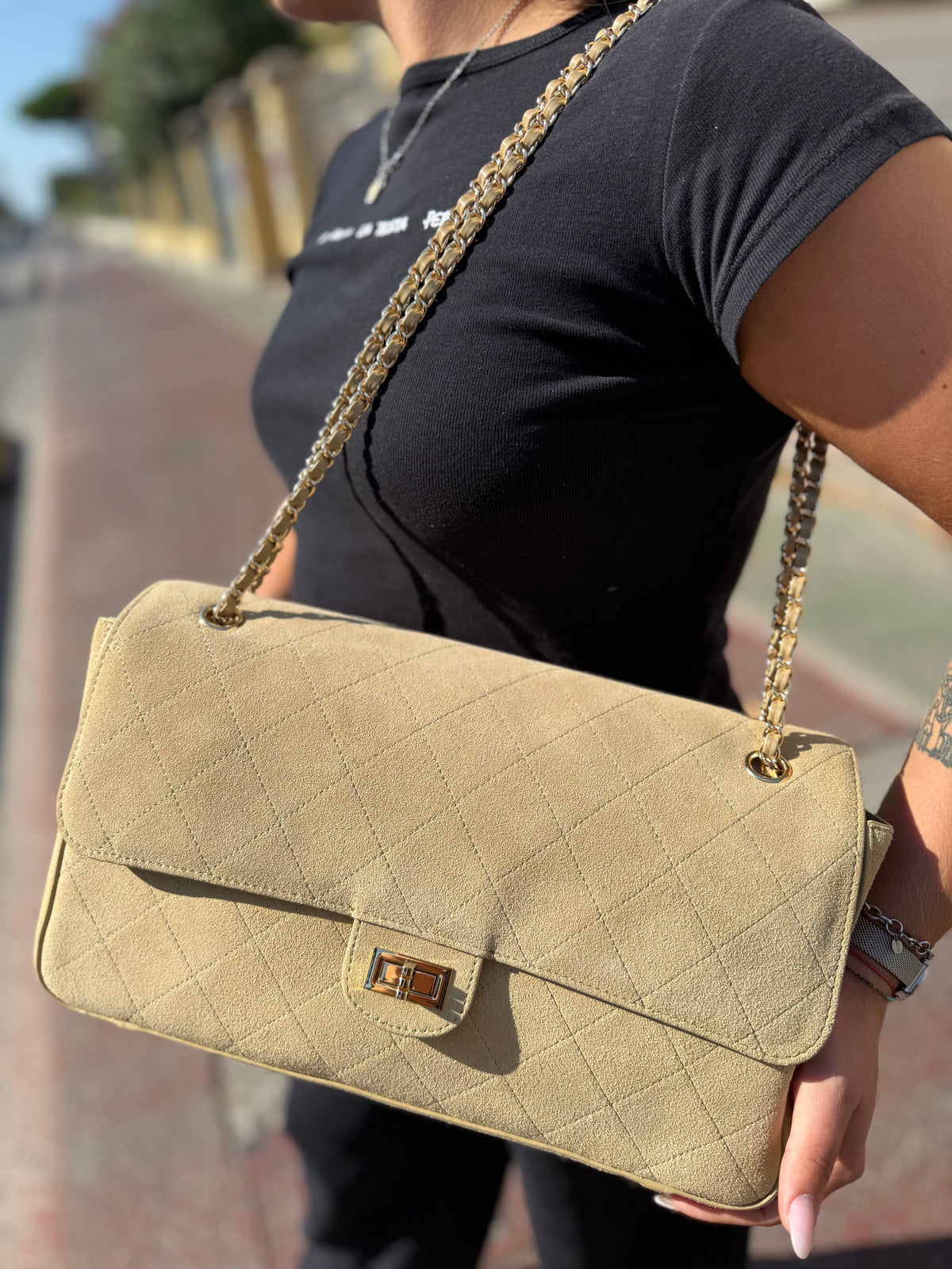 Grace bag luxury suede