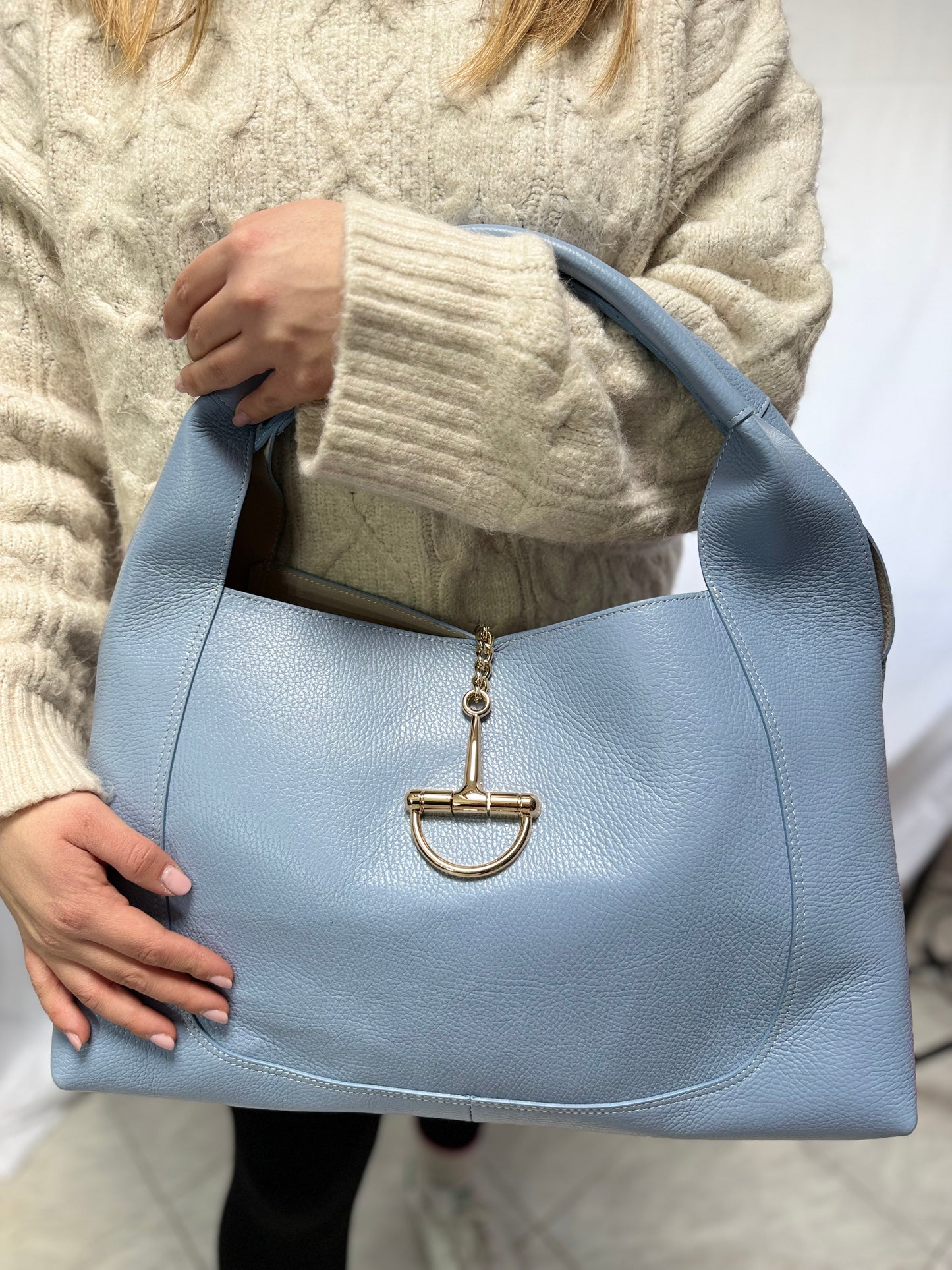 Maxi staffa in pelle