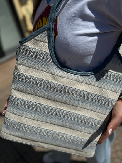 Tote slim in canvas