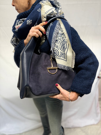 STAFFA MAXI PELLE E SUEDE