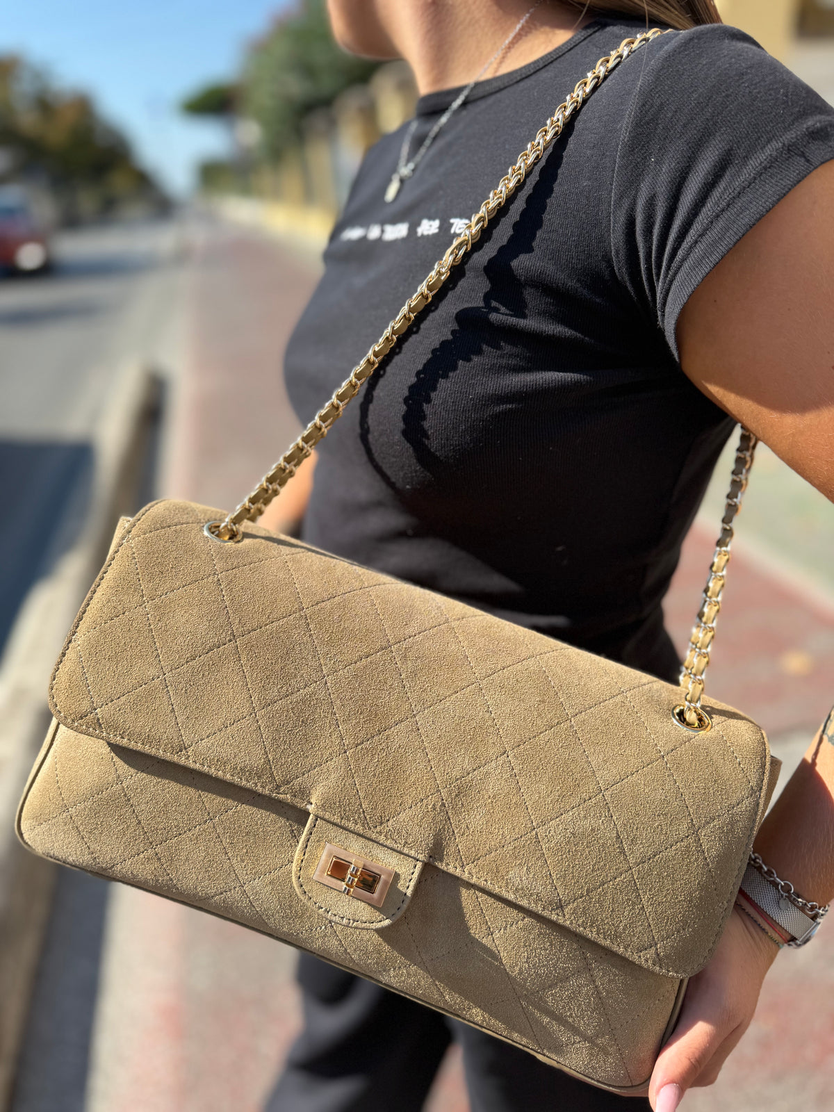 Grace bag luxury suede