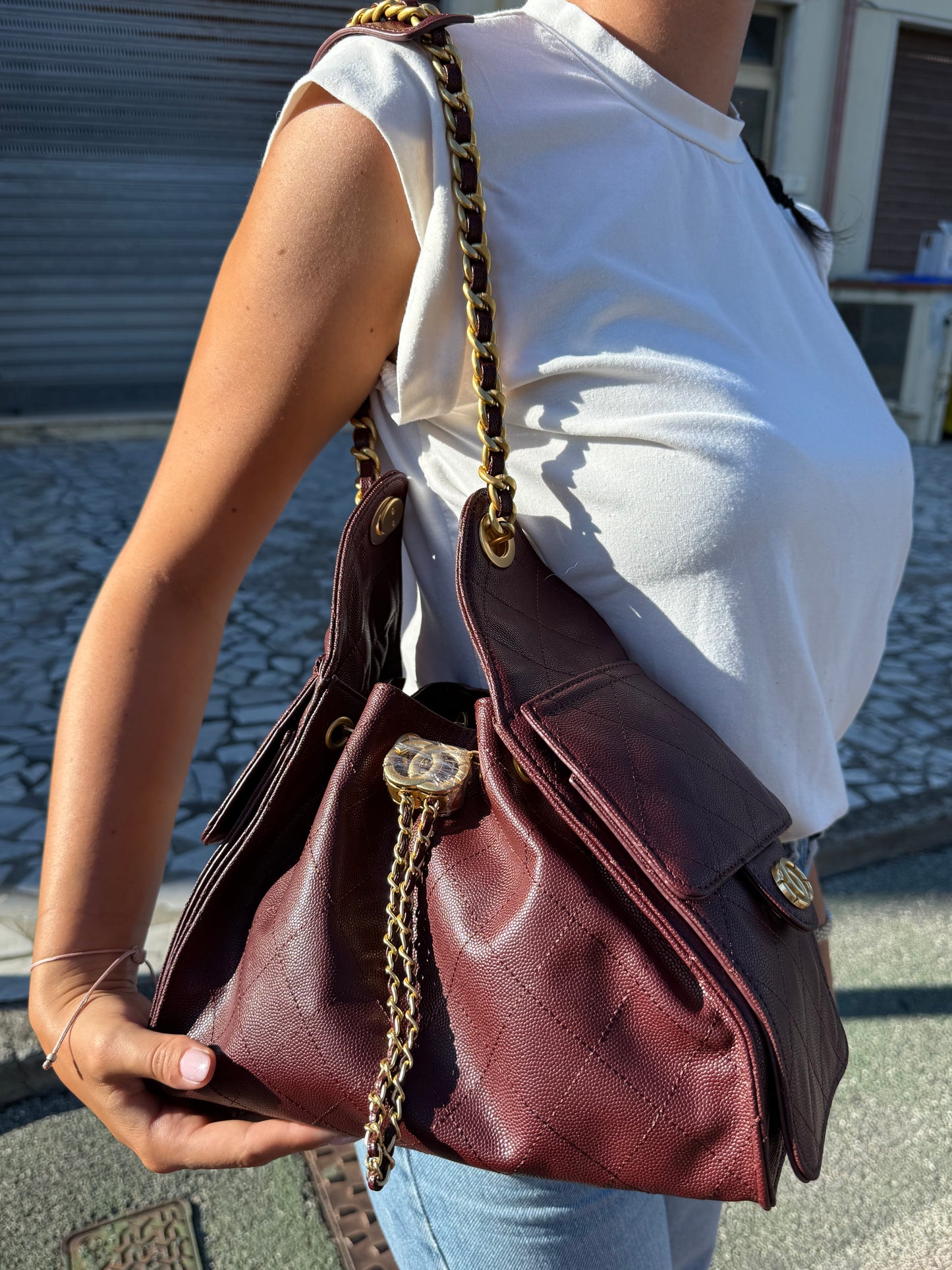 Gaia bag in pelle