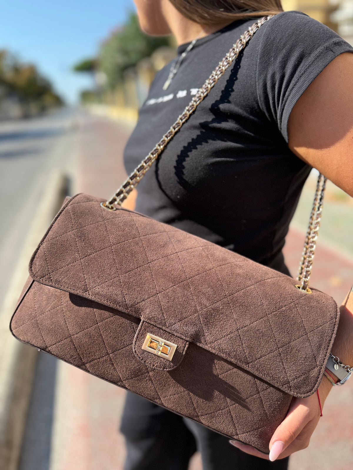 Grace bag luxury suede