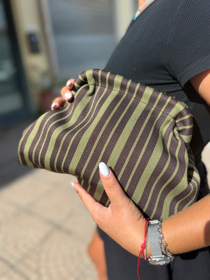 Pochette bag a righe