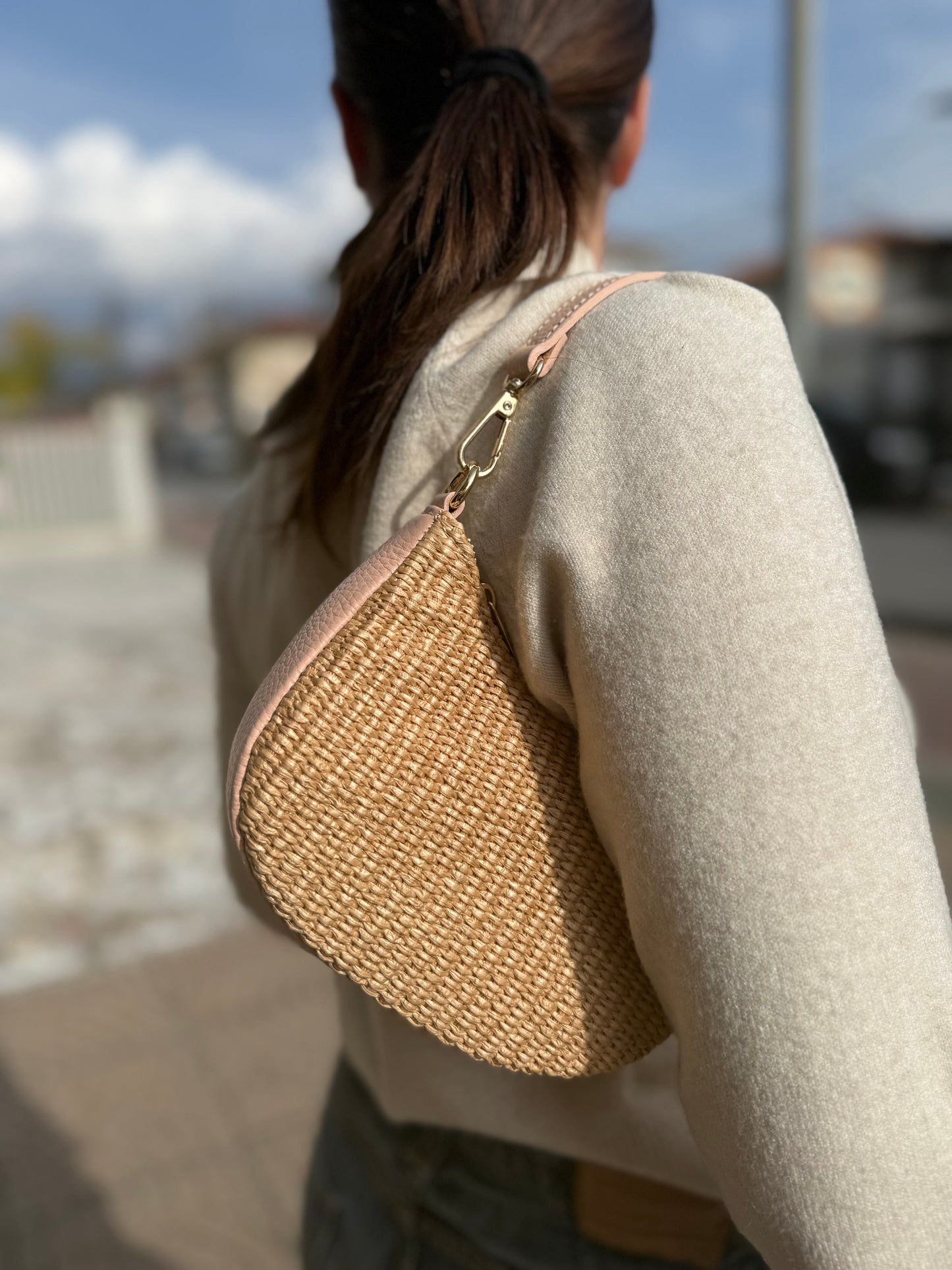 Mini Hobo in rafia