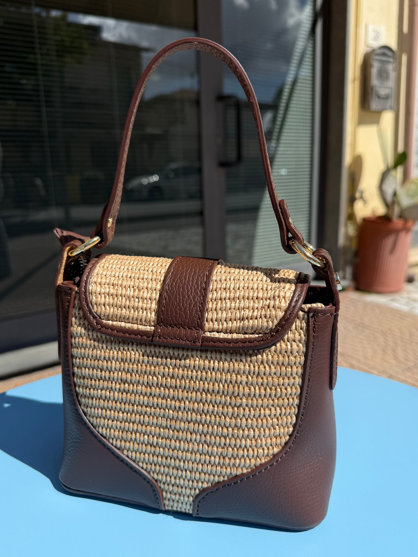 Mini Bag in rafia