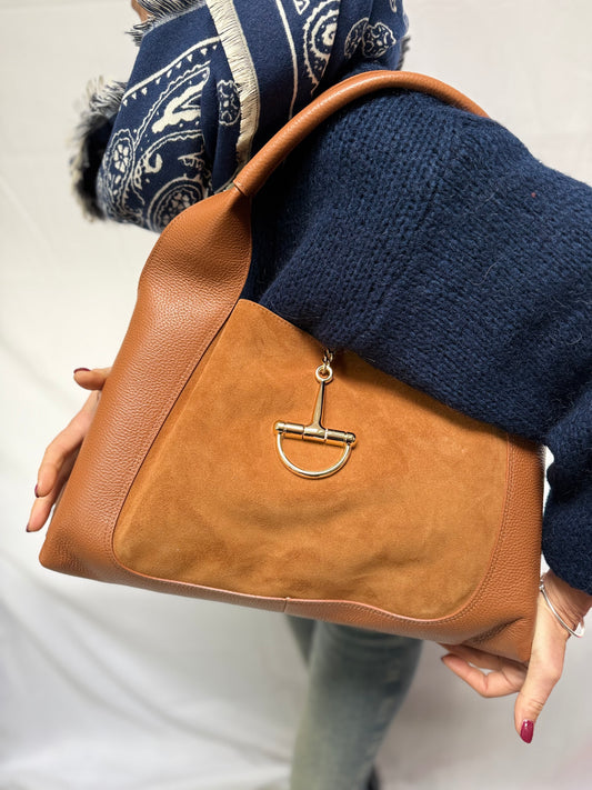 STAFFA MAXI PELLE E SUEDE