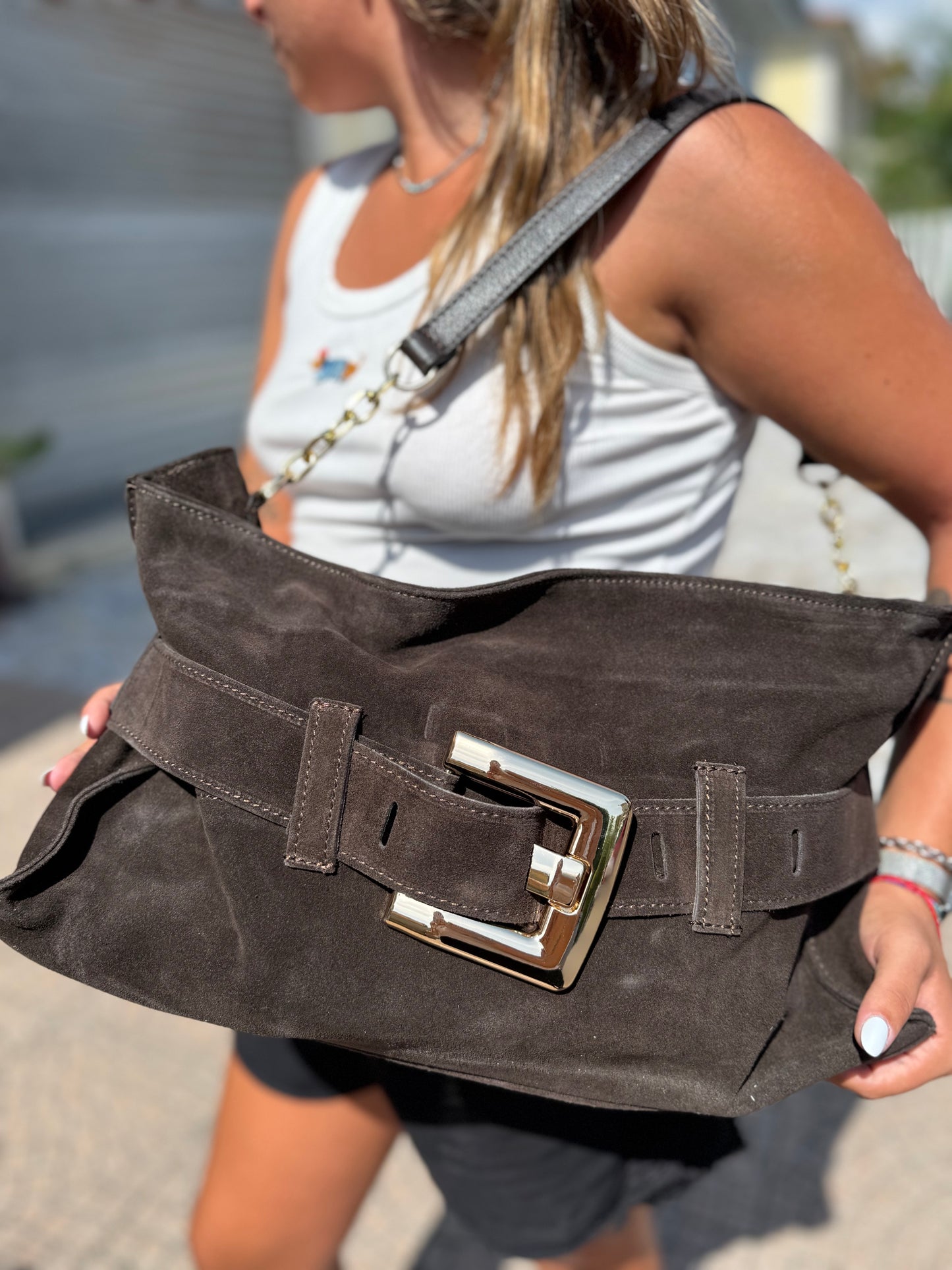 Belt bag suede