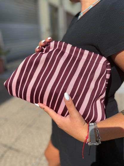 Pochette bag a righe