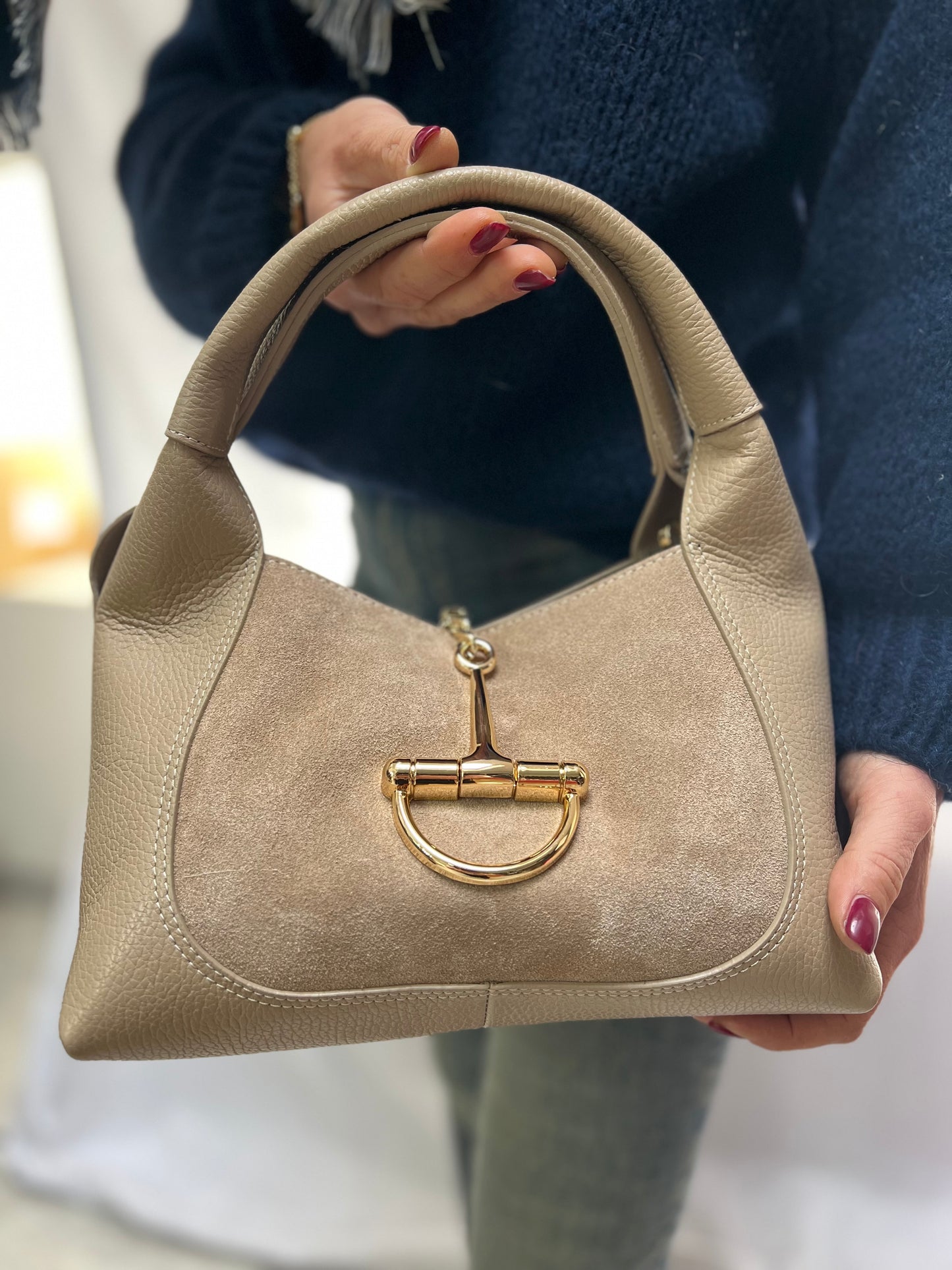Mini Staffa pelle e suede