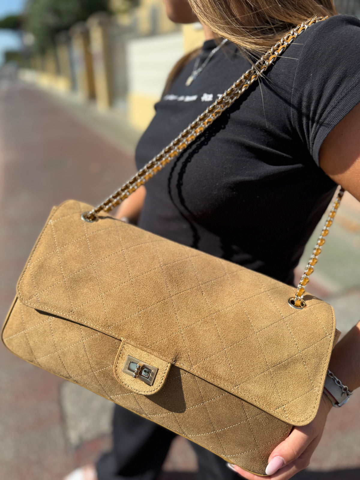 Grace bag luxury suede
