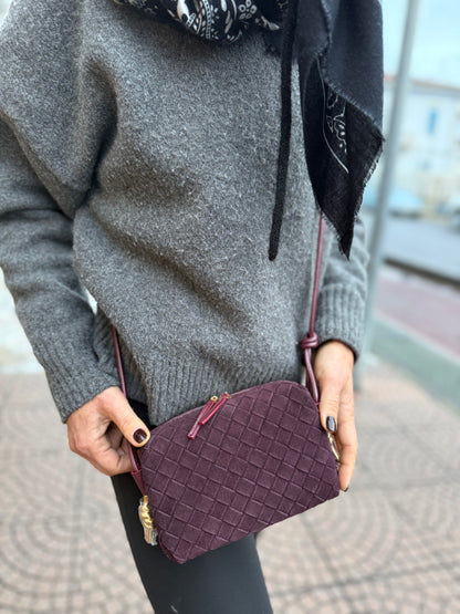 Cassetta intrecciata suede