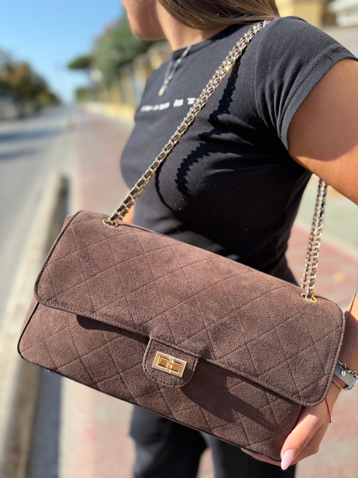 Grace bag luxury suede