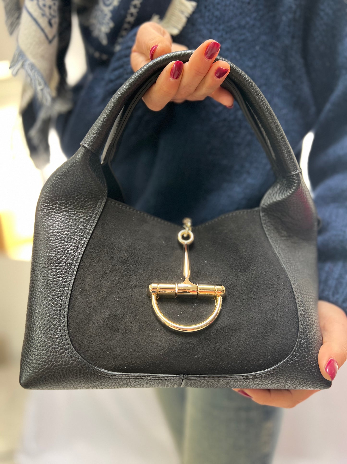Mini Staffa pelle e suede