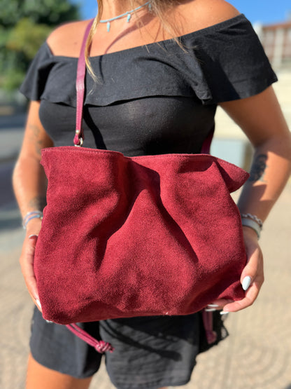 Soft bag suede