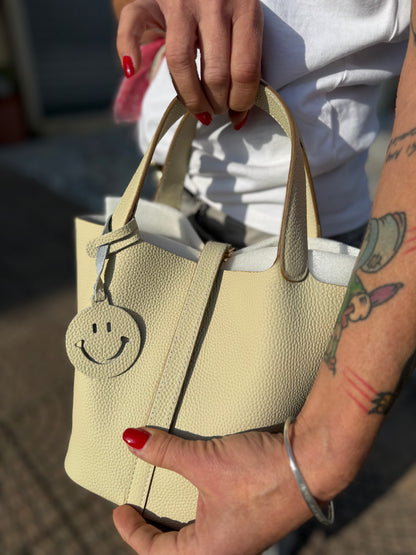 Mini bucket in pelle