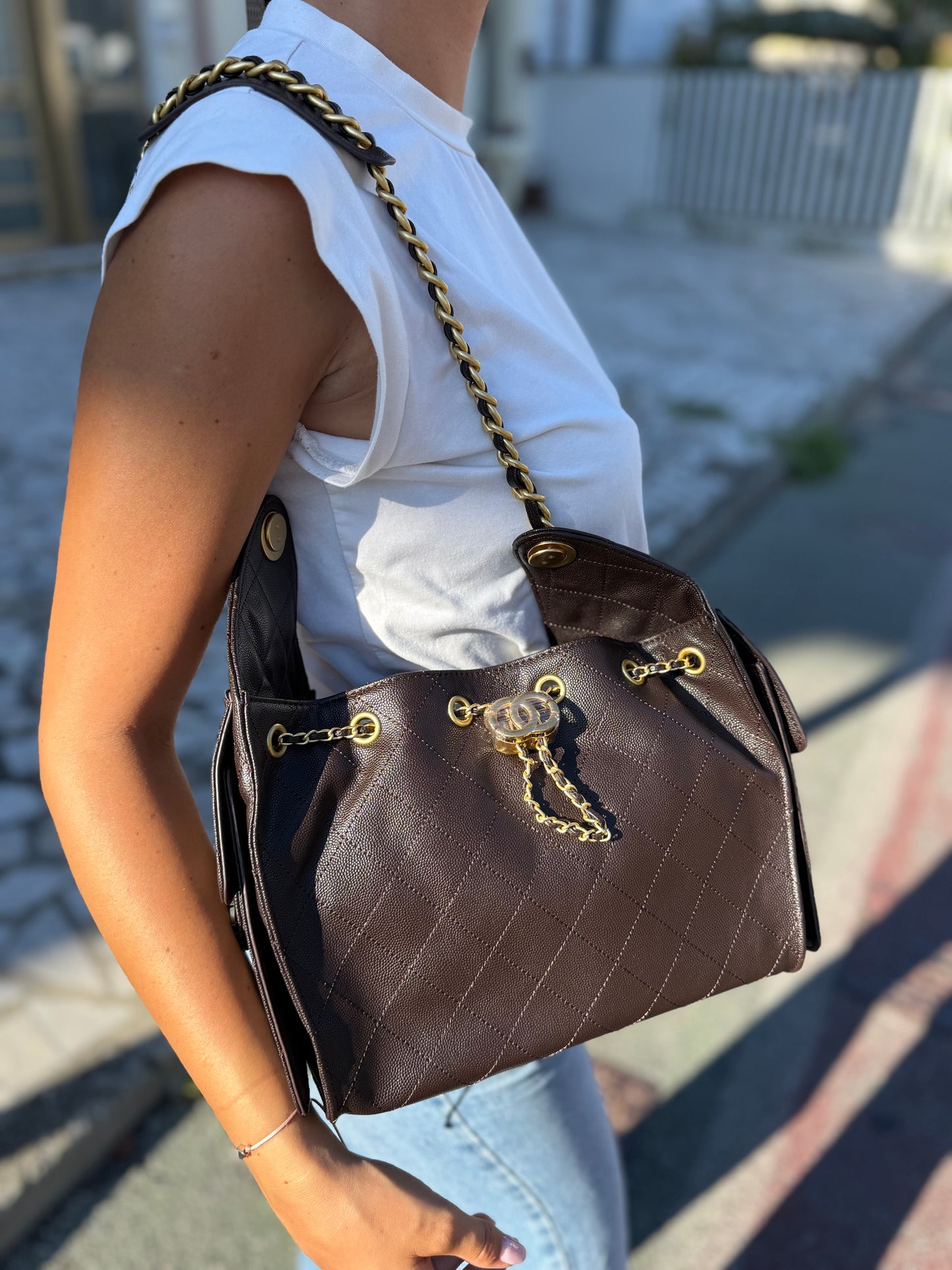 Gaia bag in pelle