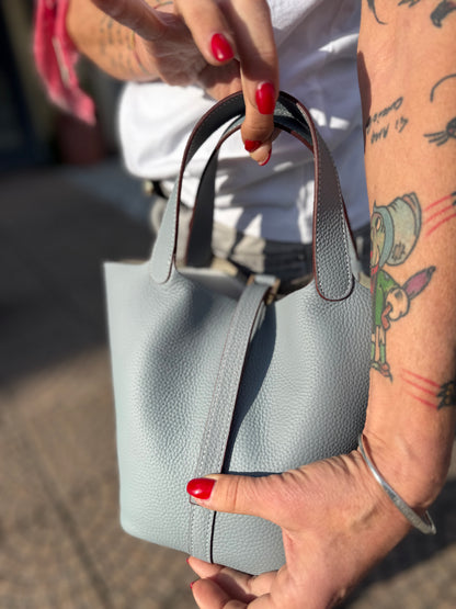 Mini bucket in pelle