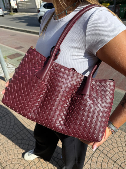New tote intreccio midi