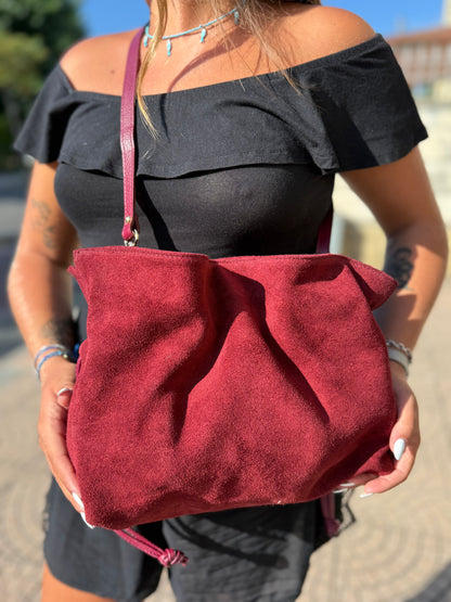 Soft bag suede