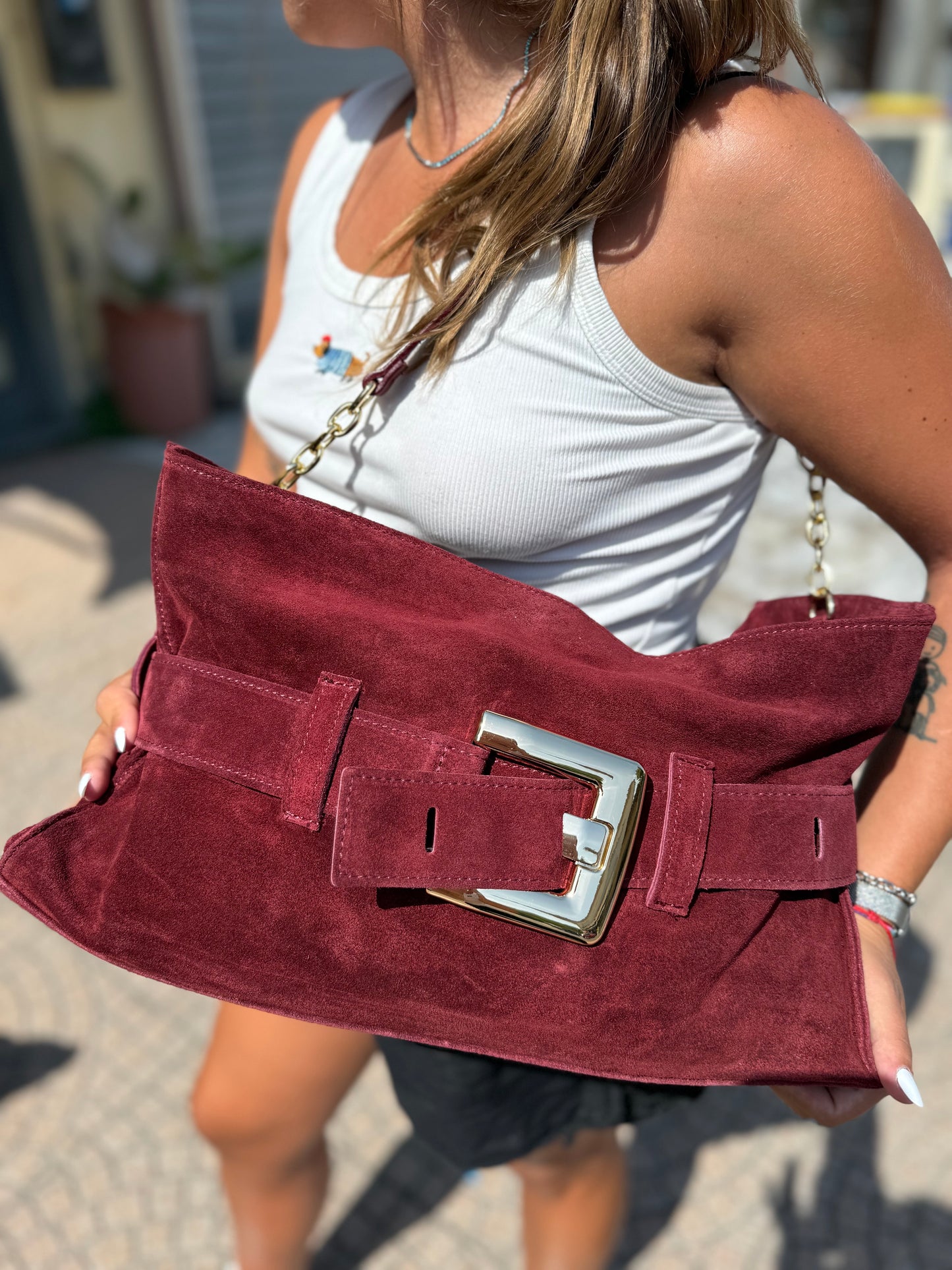 Belt bag suede