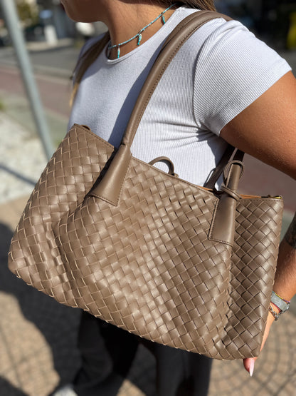 New tote intreccio midi