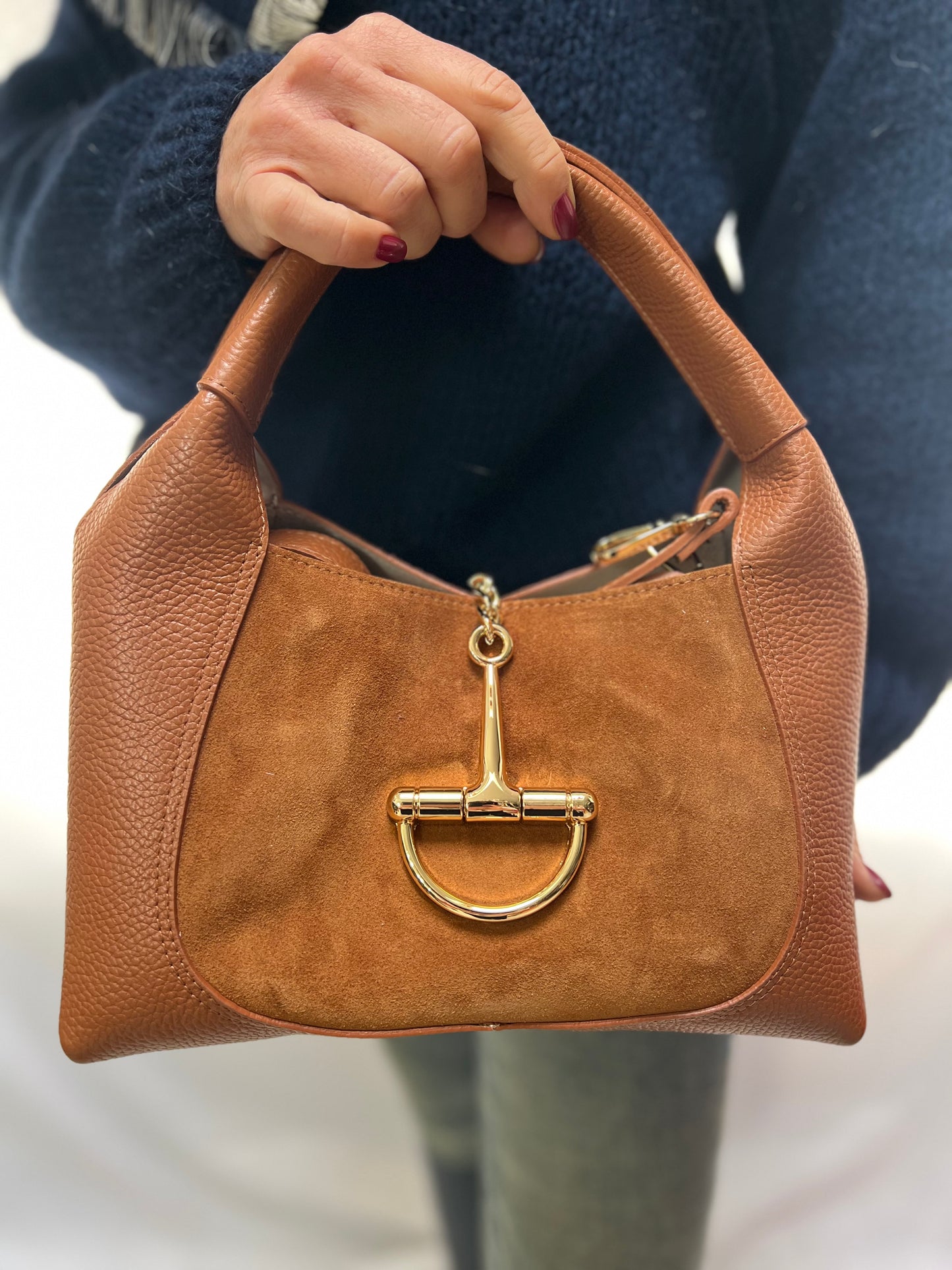 Mini Staffa pelle e suede