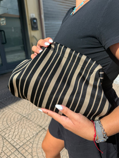Pochette bag a righe
