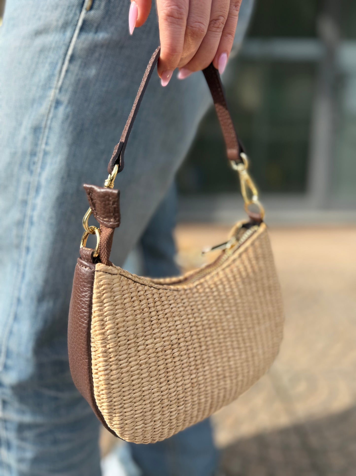 Mini Hobo in rafia