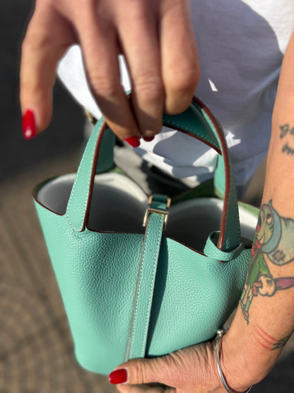 Mini bucket in pelle