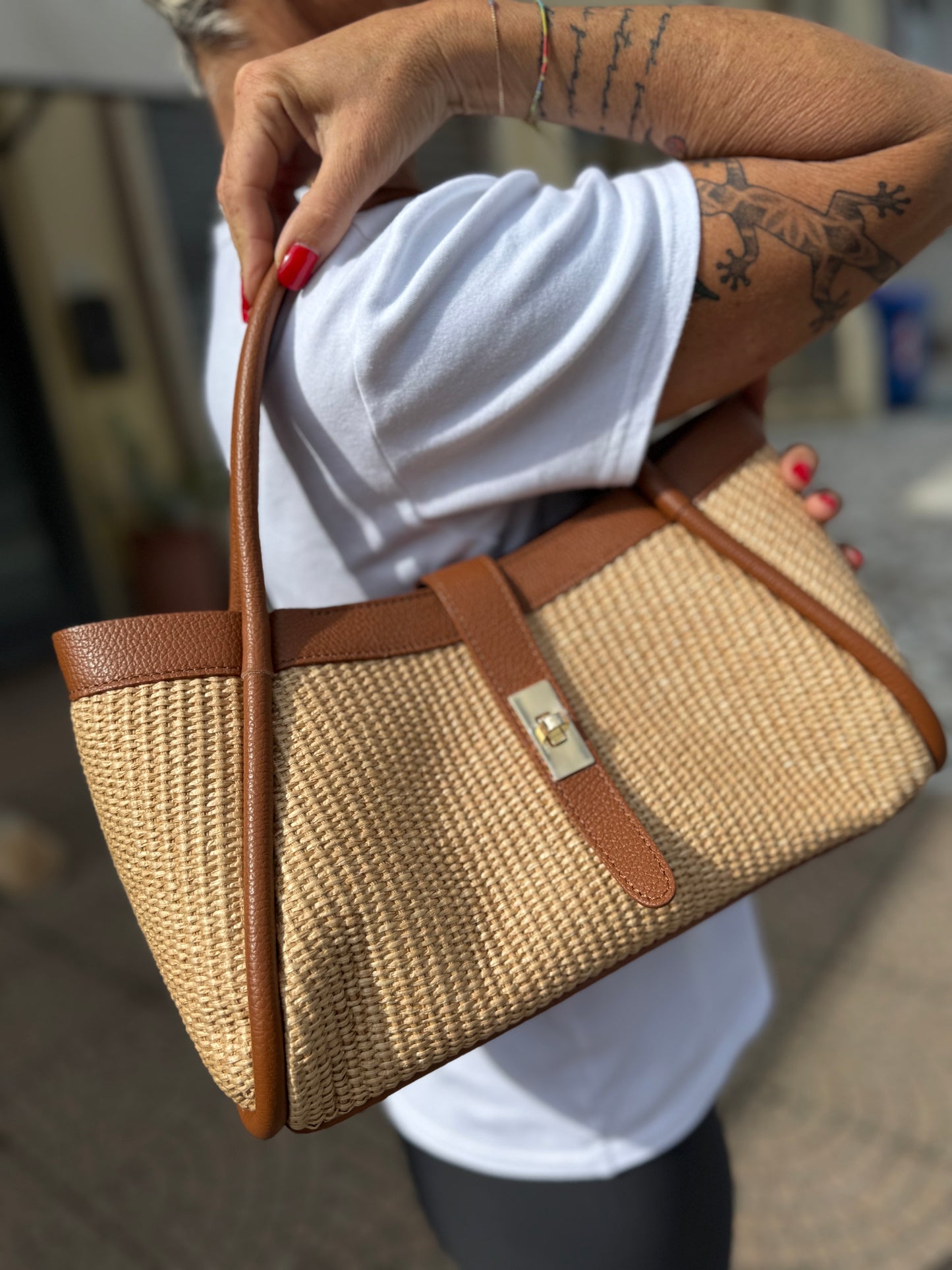 Bea midi in rafia