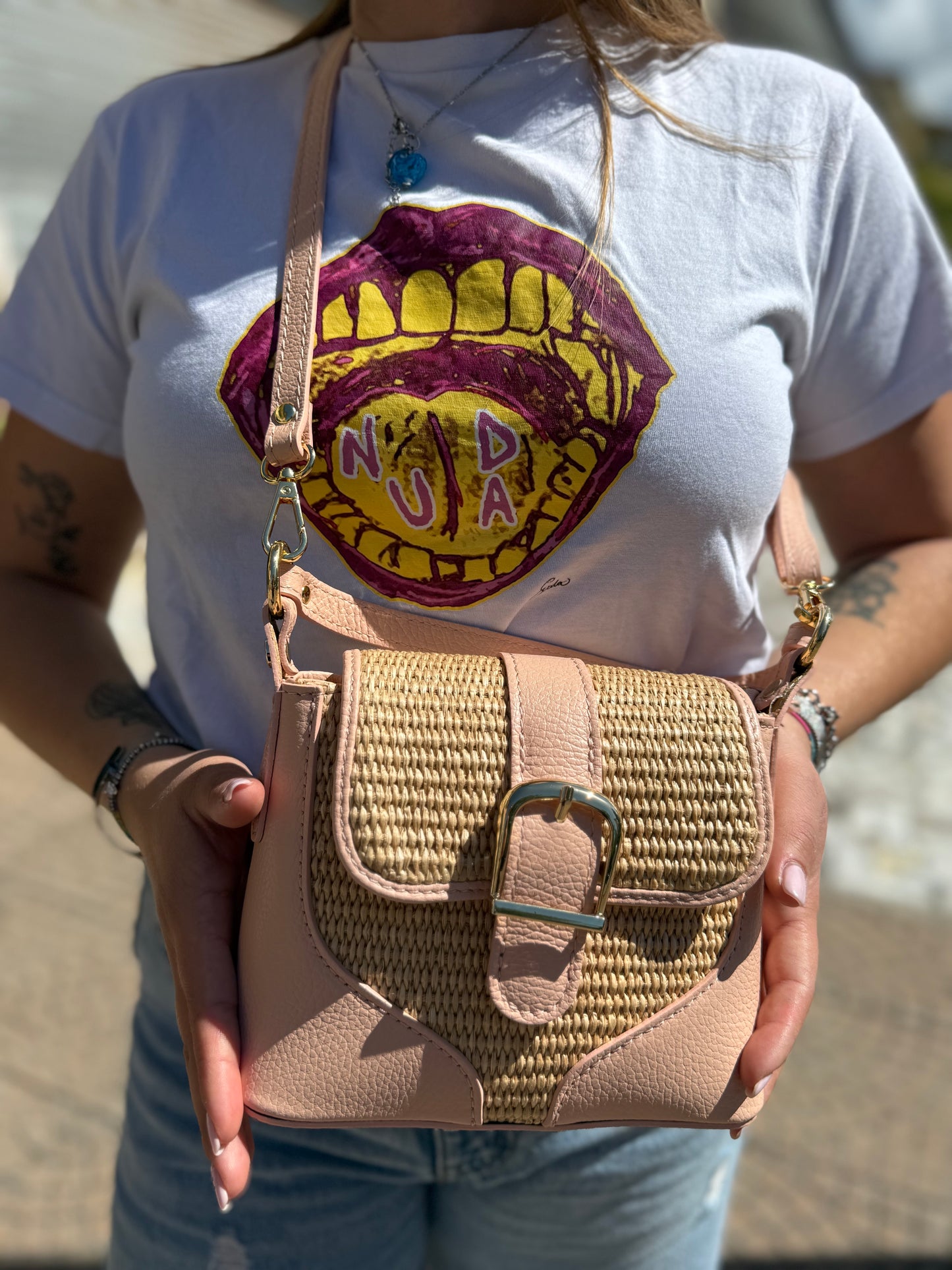 Mini Bag in rafia