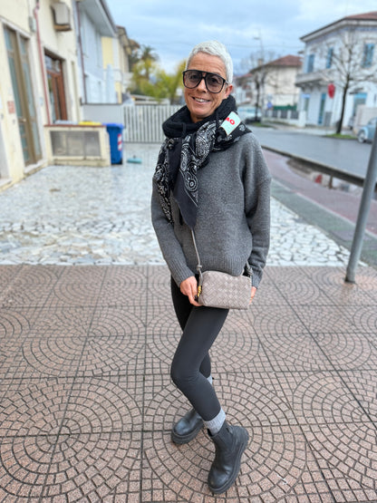 Cassetta intrecciata suede