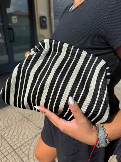 Pochette bag a righe