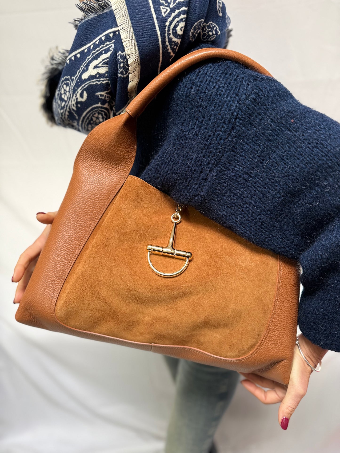 STAFFA MAXI PELLE E SUEDE
