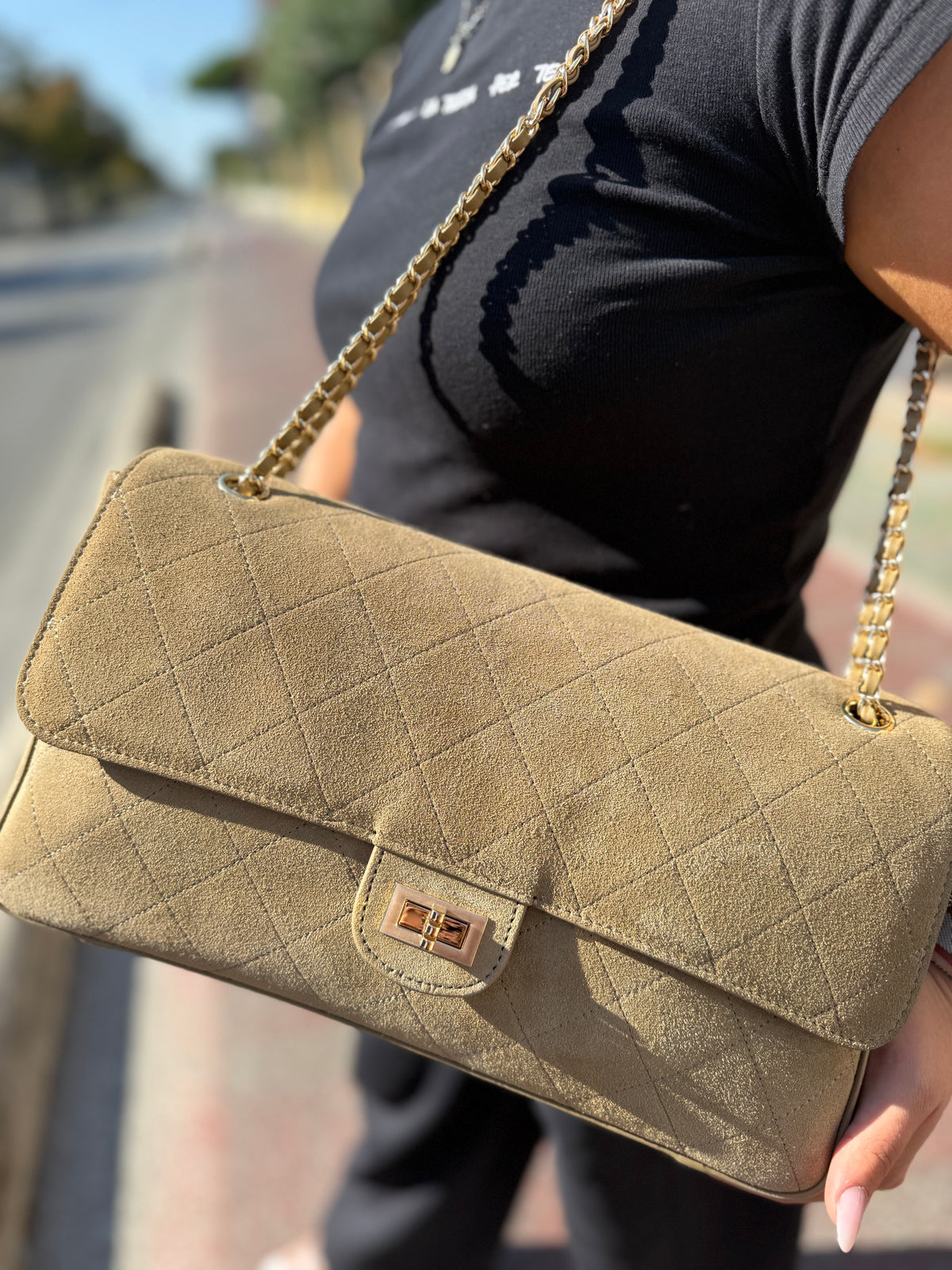 Grace bag luxury suede