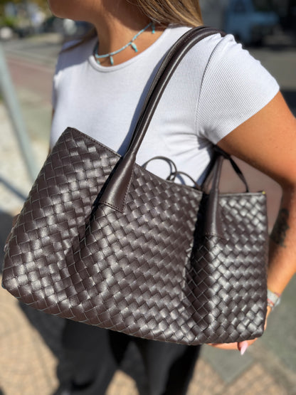 New tote intreccio midi