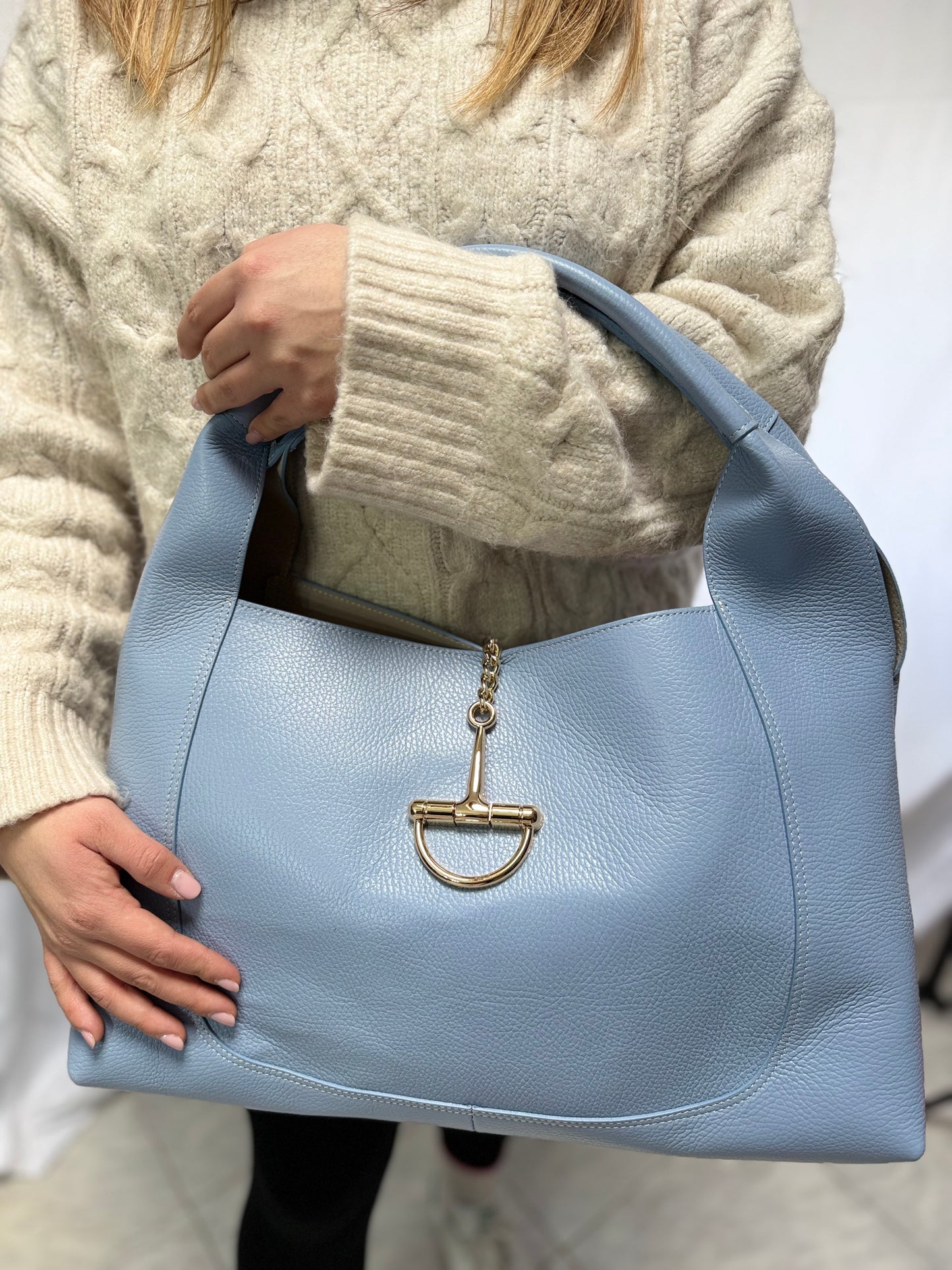 Maxi staffa in pelle