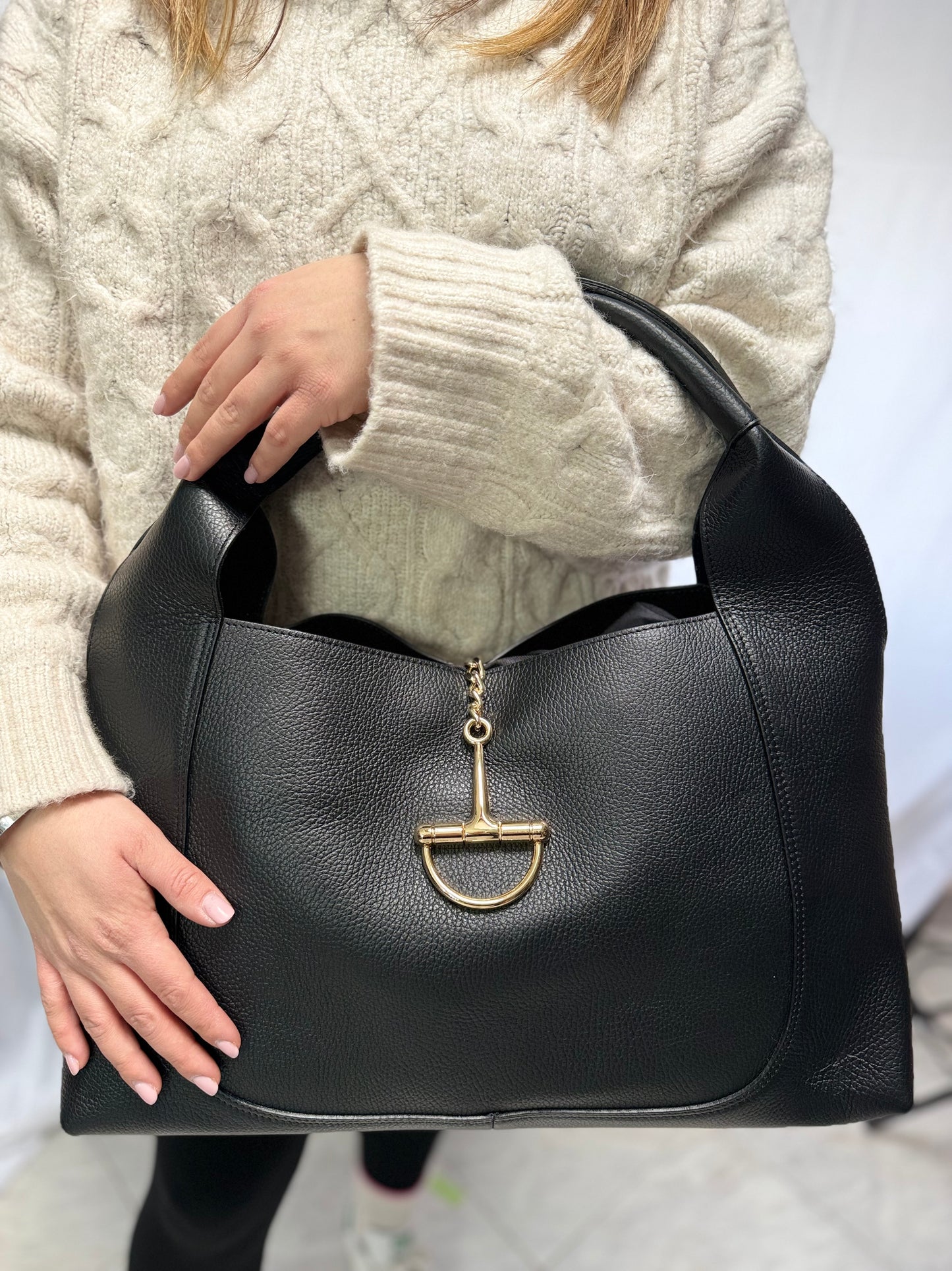 Maxi staffa in pelle