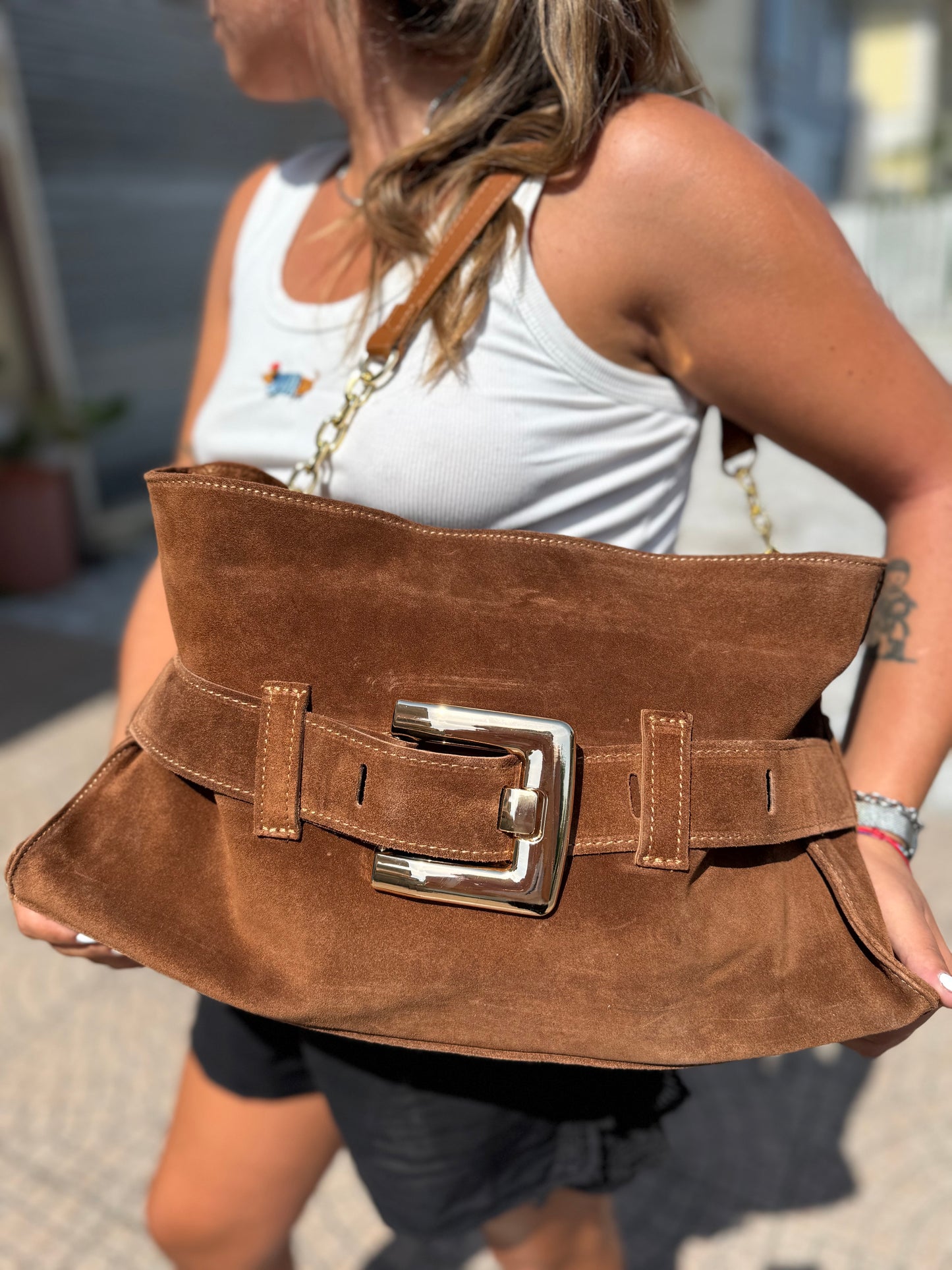 Belt bag suede