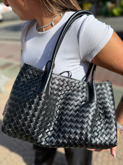 New tote intreccio midi