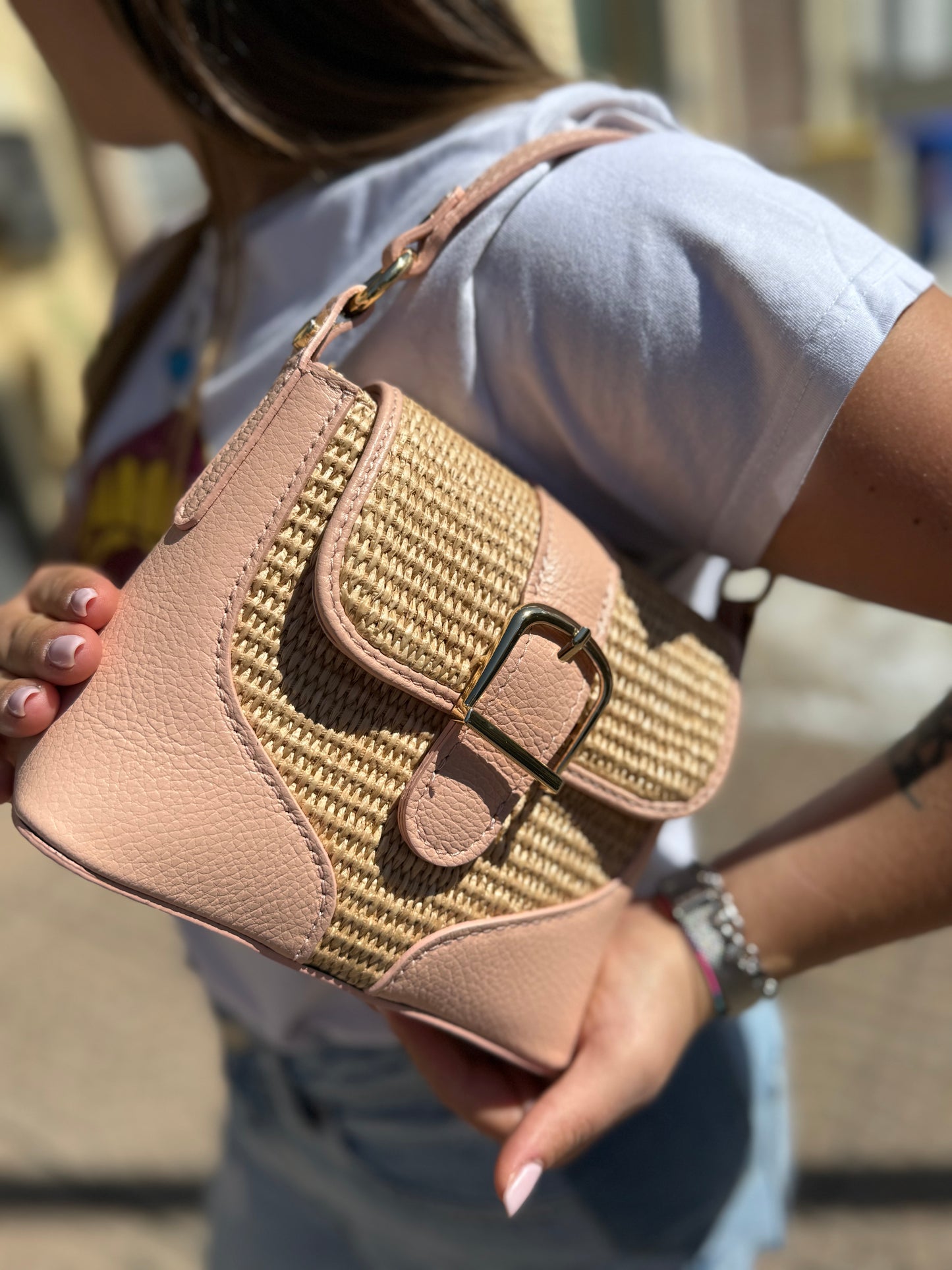 Mini Bag in rafia